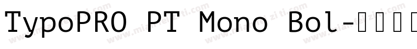 TypoPRO PT Mono Bol字体转换